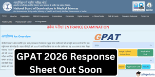 GPAT 2026 Response Sheet Out Soon @natboard.edu.in; Check Details Here